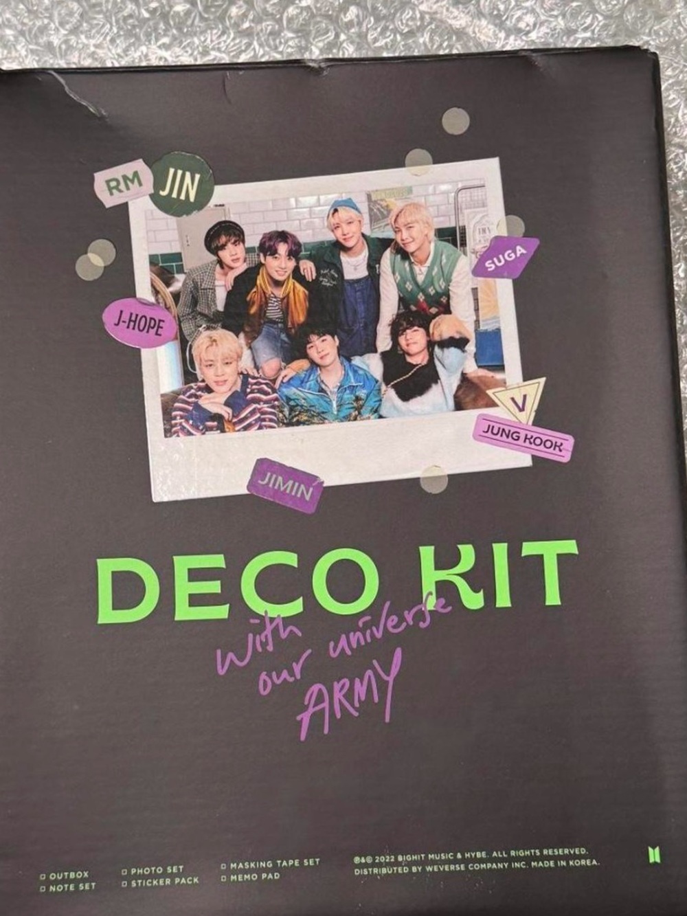 BTS DECO KIT 💜 – FULL SET + MULTIPLE PHOTOCARDS INCLUDED